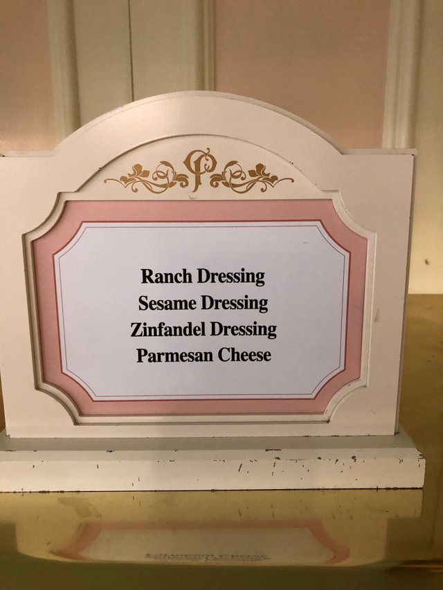 Dressing sign Lunch Buffet in Walt Disney World at Crystal Palace!.jpg