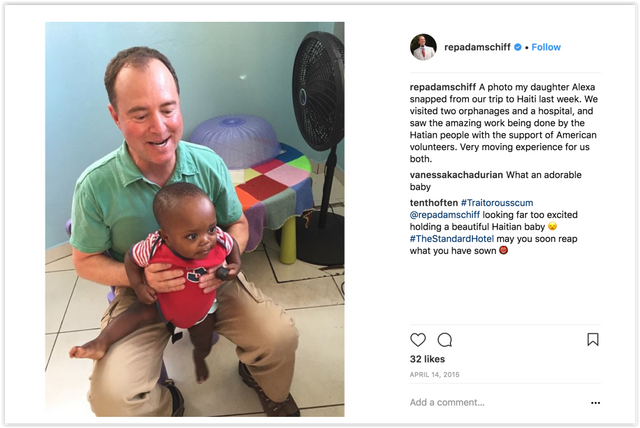 Image result for adam schiff haiti baby