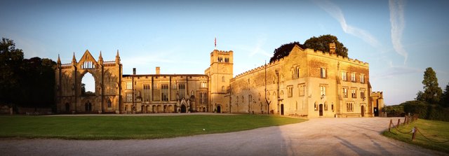 Newstead Abbey at Sunset.JPG