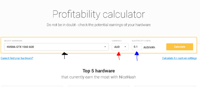 Nicehash profitability calculator