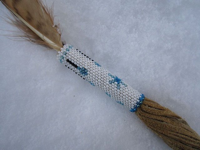 Owl Peyote Stitch snowflake Smudge Feather 1a.jpg