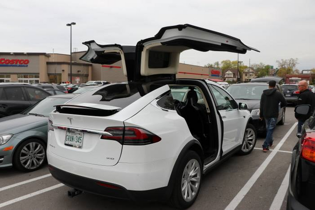 Tesla Model X Suv In Our Costco Parking Lot The Gullwing