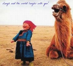 Mongolian Girl and Camel- Laughing WITH.jpg