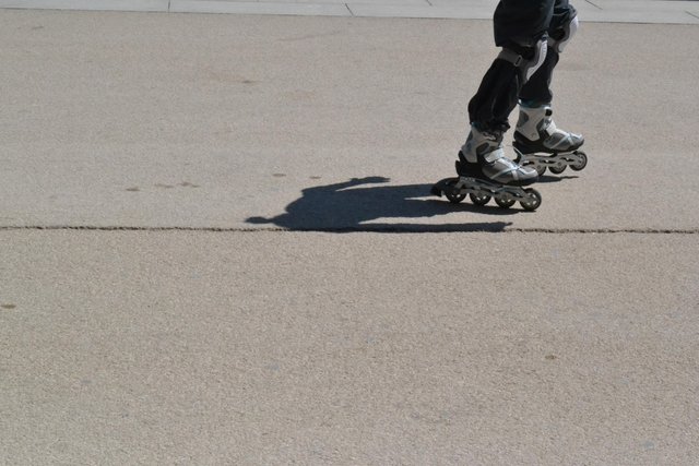 Roller Blader and shadow