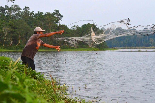 Menjala Ikan di Dam Cot Girek.jpg