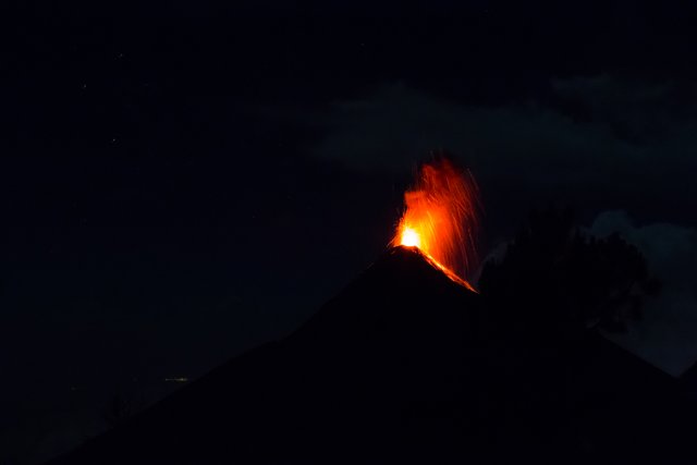 Falling lava