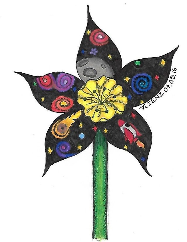 Inked Solar Daffodil.jpg