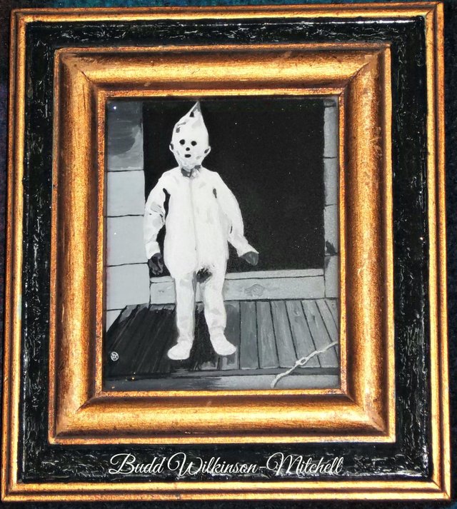 Chucks First Halloween 2016 5x4 Acrylic and Resin on Canvas in Artist Frame Family Album Series.jpg