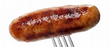 sausage link on fork, cooked.jpg