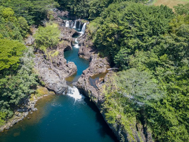 Drone fishing for (Kamanu) Rainbow Runner - Big Island Hawaii Cliff Fishing  