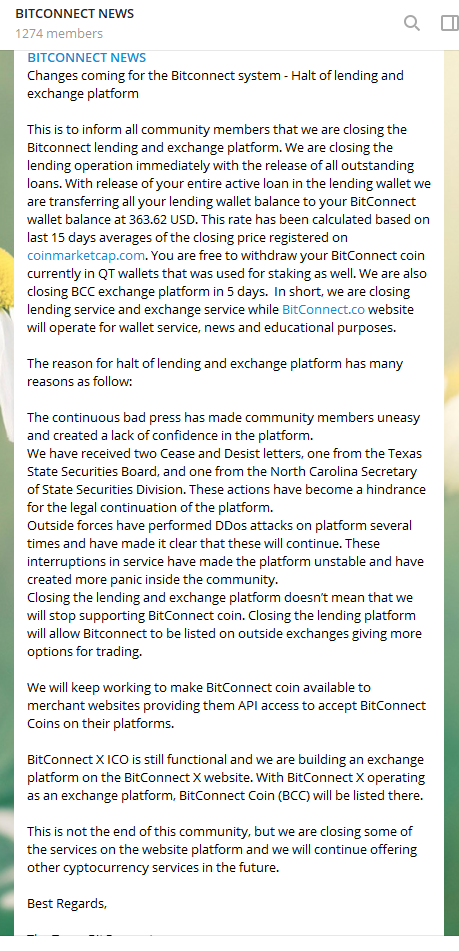 BitConnect Telegram Announcement.PNG