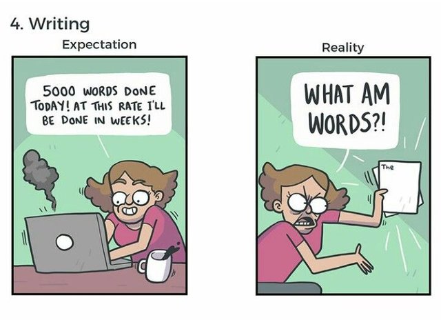 WRITING A BOOK: EXPECTATION VS REALITY — Steemit