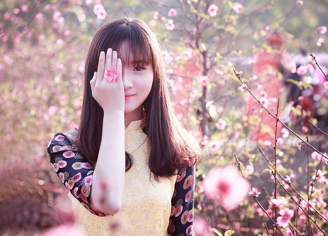 Nature Beautiful Girl Outdoors Flower Portrait.jpg