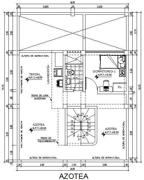 Planos de una casa #09 de 8m. x 10,75m. — Steemit