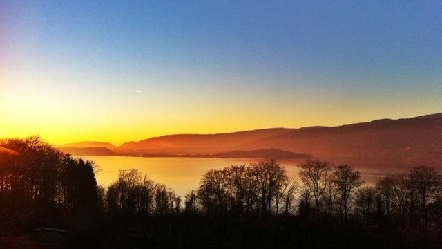 Sunset at Lake Bienne