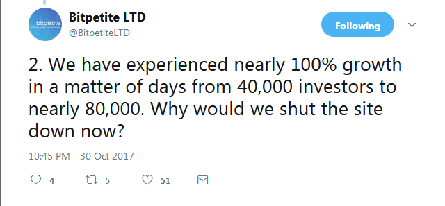 Screenshot-2017-10-31 Bitpetite LTD on Twitter 2 We have experienced nearly 100% growth in a matter of days from 40,000 inv[...].png