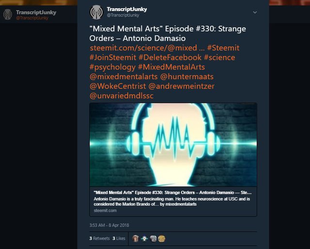 Mixed Mental Arts Episode 330 tweet.jpg