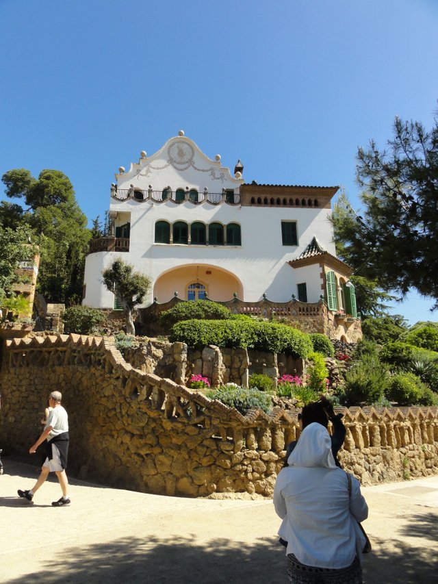 White house in park guell