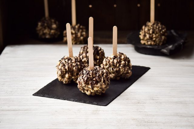 Chocolate Drizzled Black Sesame Popcorn Balls (4).jpg