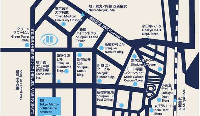 Hilton Tokyo, Japan - Map