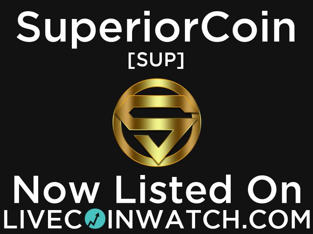 SuperiorCoin is now listed on LiveCoinWatch.Com