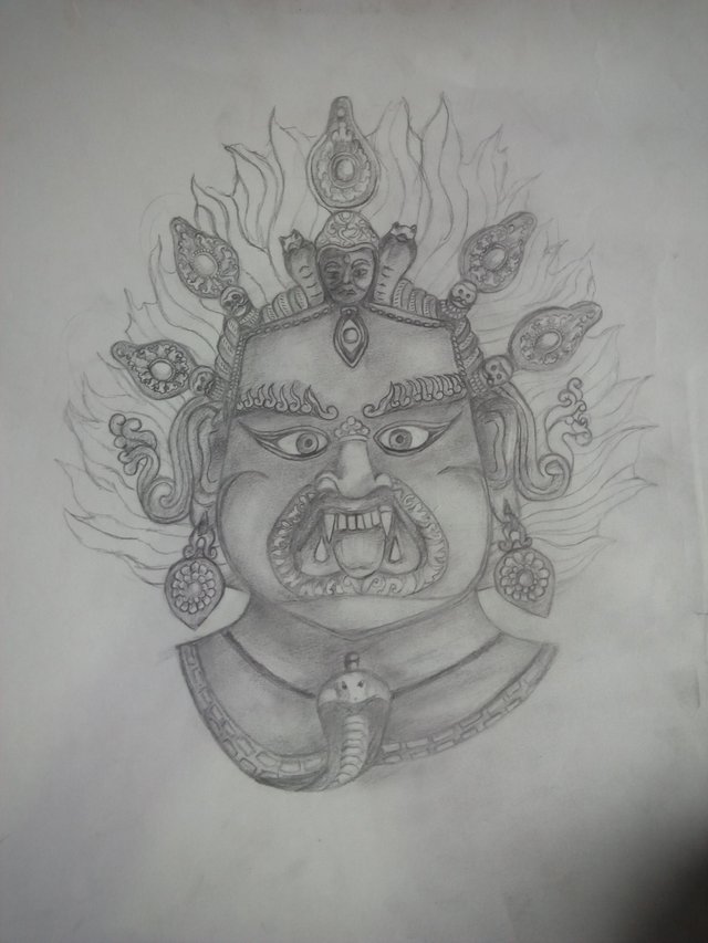 The Newars  Participant No 12 Dotpen Sketch of vajrapani bhairav Art By  Susan Maharjan   The Newars in collaboration with Skullcandy Nepal  presents Promote Nepali Culture through Art Competition Get