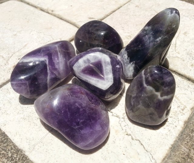 Amethyst and Chevron Amethyst Tumbled Stones.jpg