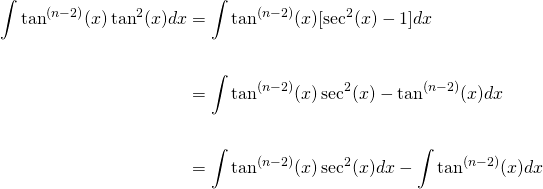 Reduction Formula For The Integral Of Tan N X Dx Steemit