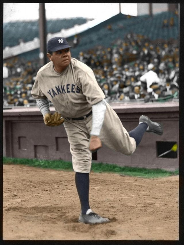 Babe Ruth In Color, colored him a bit, LikesT0FightGuy