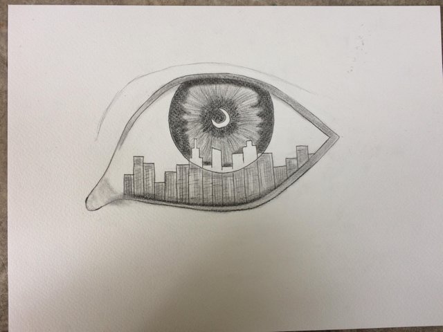 Lined Paper Illusion Drawing 