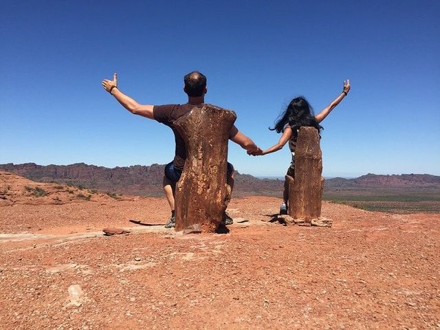 Ruling the world with my wife in Sierra de Las Quijadas, Argentina.jpg