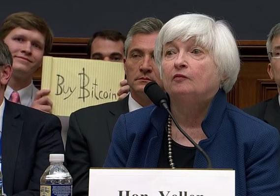 Janet Yellen bei der Anhörung im Kongreß