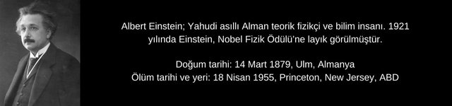 Albert Einstein; Yahudi asıllı Alman teorik fizikçi ve bilim insanı. 1921 yılında Einstein, Nobel Fizik Ödülü’ne layık görülmüştür..jpg