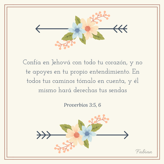 Confía en Jehová con todo tu corazón, y no te apoyes en tu propio entendimiento. En todos tus caminos tómalo en cuenta, y él mismo hará derechas tus sendas.png