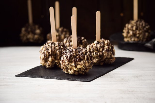 Chocolate Drizzled Black Sesame Popcorn Balls (8).jpg