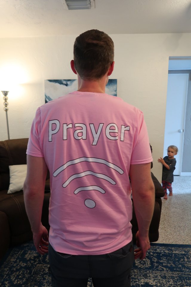 Jerry Banfield pink prayer amazon merch back close.JPG