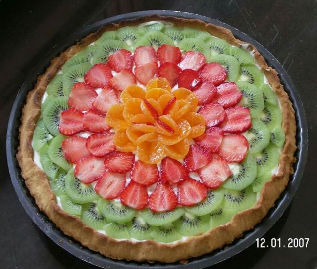 cream and fruit pie