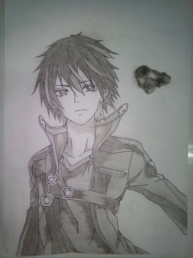 Anime Character Drawing Challenge 2 Kirigaya Kazuto Kirito Of Sword Art Online Using Pencil And Ballpen Only J Steemit