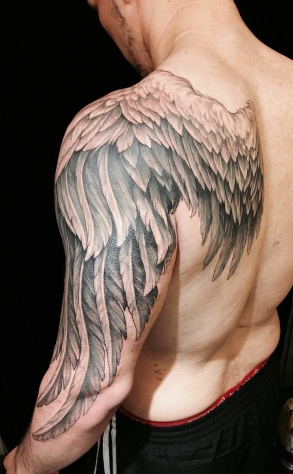 anatomically correct wing tattoo