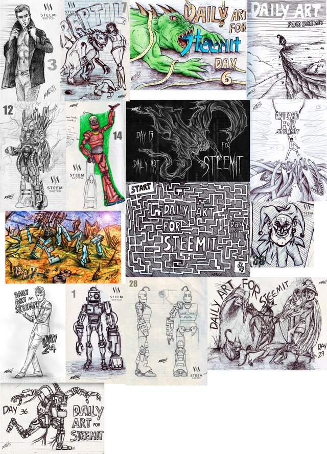 Summary of sketches. Robots, art and weird thoughts_Post 7_All.jpg