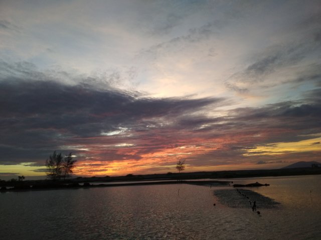 Natural beauty at dusk time in my village aceh - indonesia = Keindahan