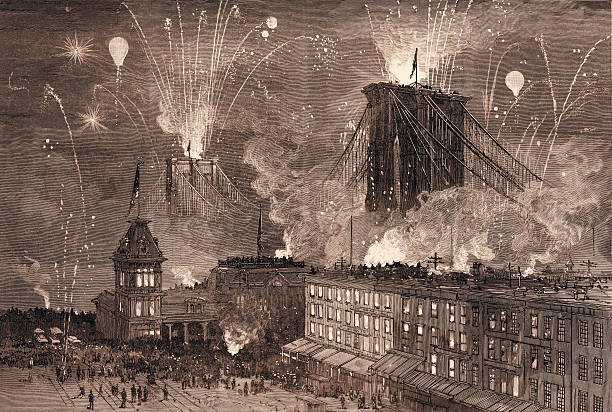 engraving-depicts-a-nighttime-scene-as-fireworks-explode-the-the-of-picture-id620628952.jpg