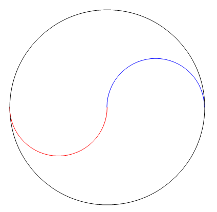 Math Art Proving The Yin Yang Has An Equal Area Of Black And White Steemit