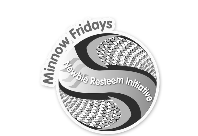 Minnow Fridays logo Strok B&W.png