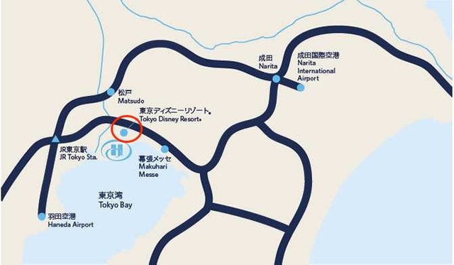 Hilton Tokyo Bay, Japan - Map