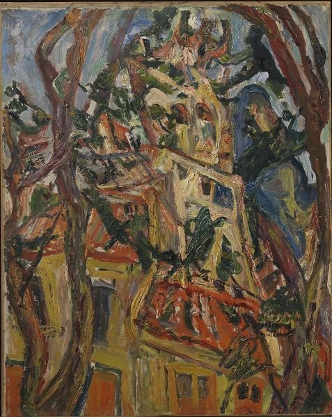 1922,_Soutine,_Steeple_of_Saint-Pierre_at_Céret.jpg