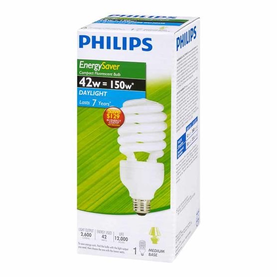 Philips 2600 Lumen Daylight or 6500k CFL Light 42w.jpg