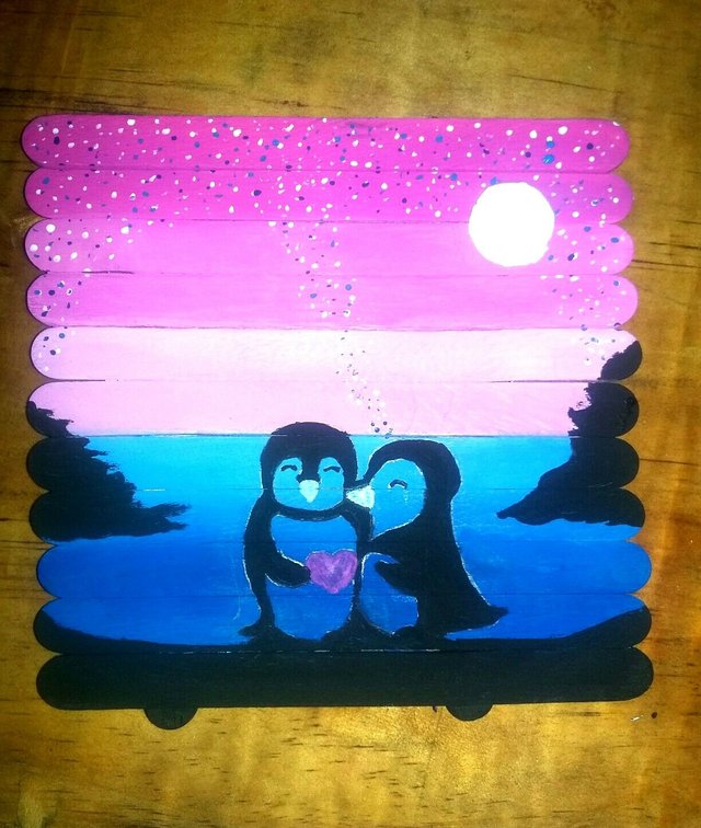 Artwork 17 Popsicle Silhouette Painting Cute Penguin Lovers