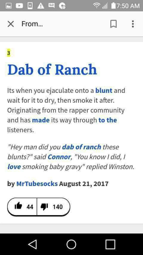 rolly with a dab of ranch meaning
