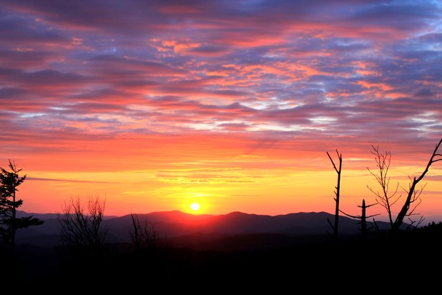 Sunset view from the Clingman Dome_Highest point in Tennessee and Great Smoky Mountains.JPG